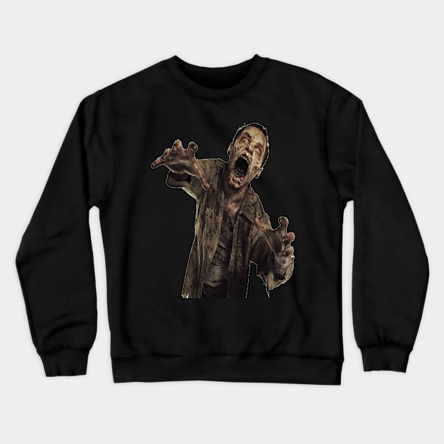 The Desperate Zombie Crewneck Sweatshirt by dj-s-designs